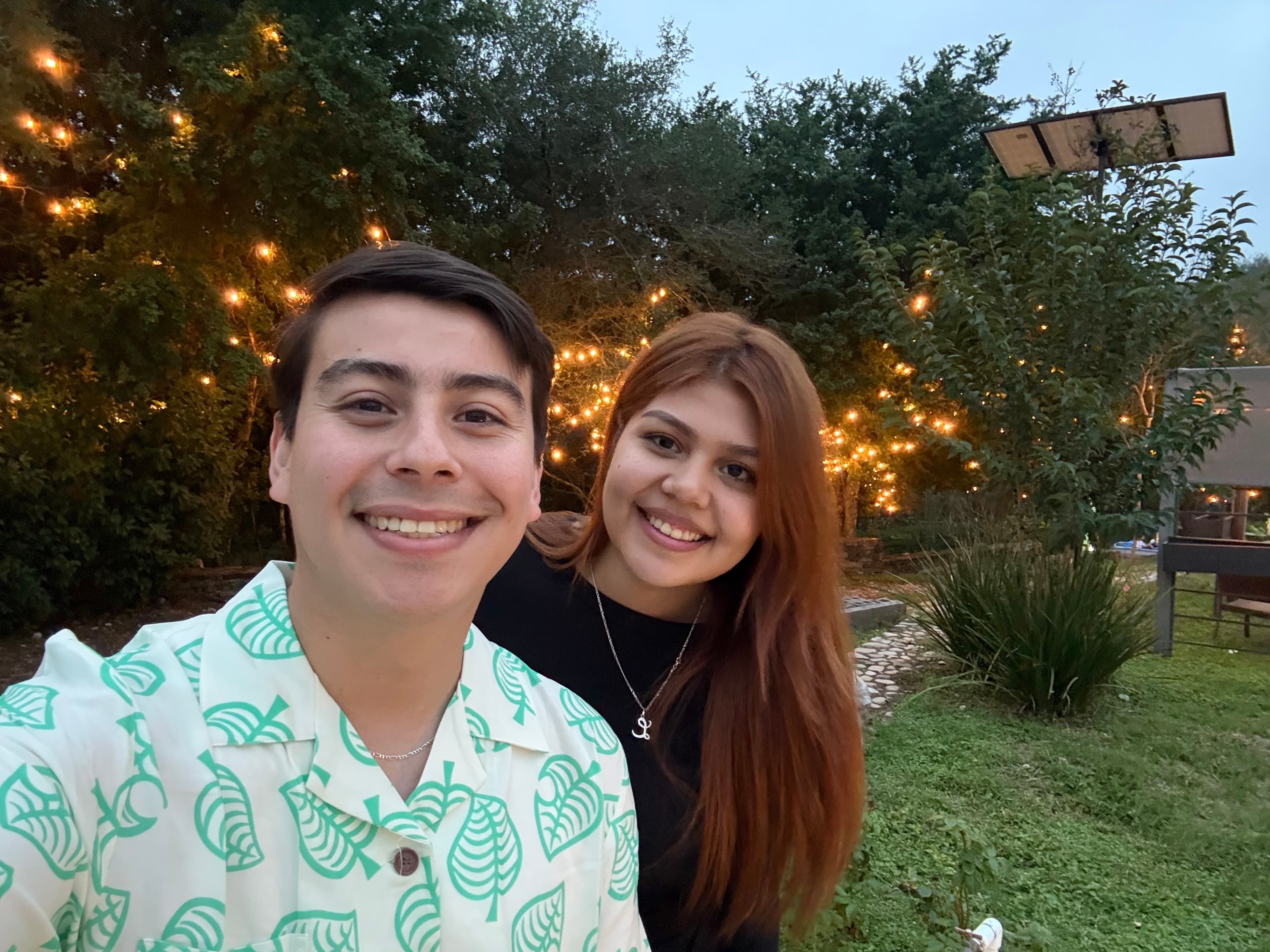 Lizeth y Sergio al inicio de su historia